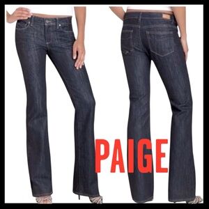 Paige Benedict Canyon Dark Indigo Low Rise Bootcut Jeans (27x29)